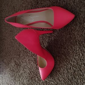 Jessica Simpson Hot pink heels